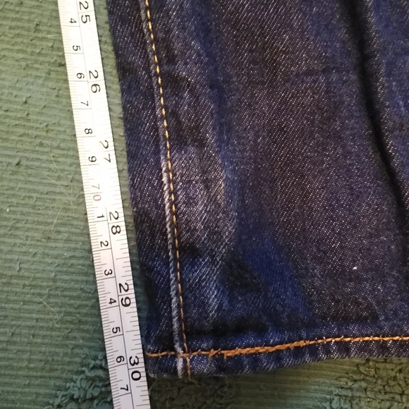 Levi's 501 Blue Denim Jeans, actual 28x30 - Picture 9 of 10
